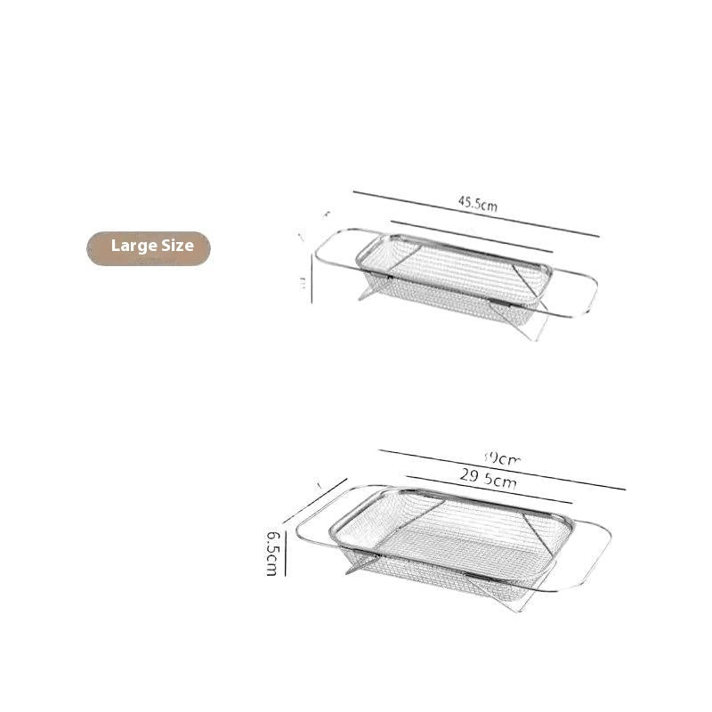 Kitchen Thickened Retractable Draining Stainless Steel Sink Rack