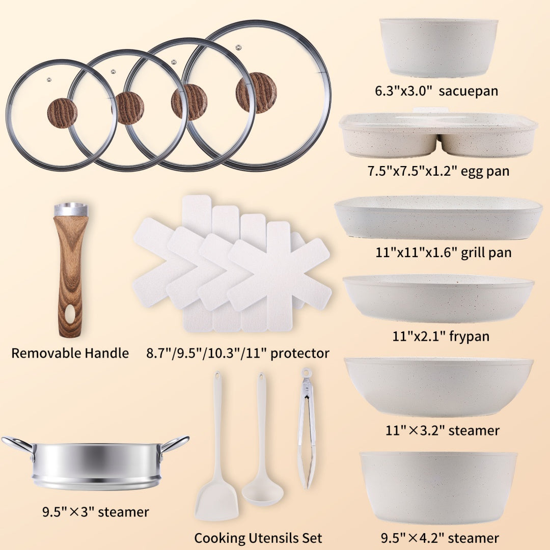 17-piece Non-stick Cookware Set, Cooking Set