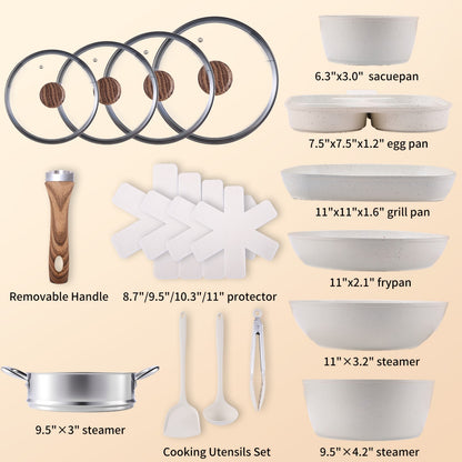 17-piece Non-stick Cookware Set, Cooking Set