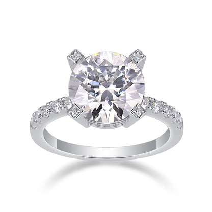 Radiant - A Fashionable And Luxurious Jewelry Piece Set With 5-carat Moissanite S925 Sterling Silver And Platinum-plated Diamond