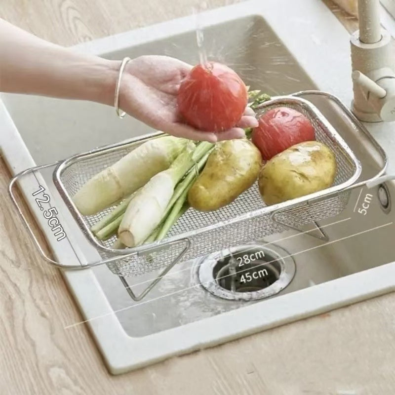 Kitchen Thickened Retractable Draining Stainless Steel Sink Rack