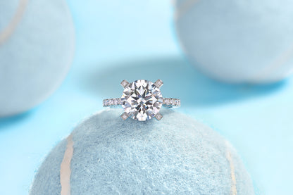 Radiant - A Fashionable And Luxurious Jewelry Piece Set With 5-carat Moissanite S925 Sterling Silver And Platinum-plated Diamond