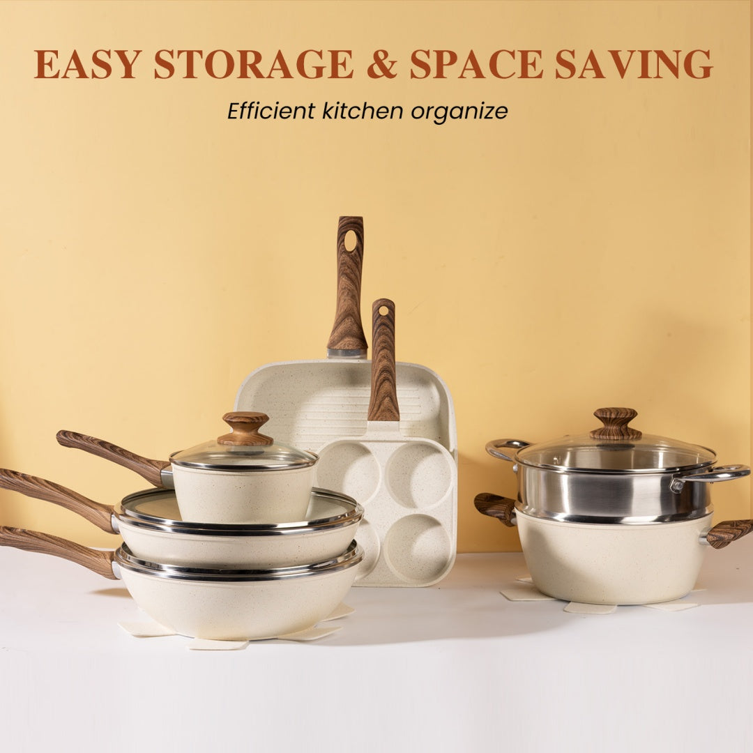 17-piece Non-stick Cookware Set, Cooking Set